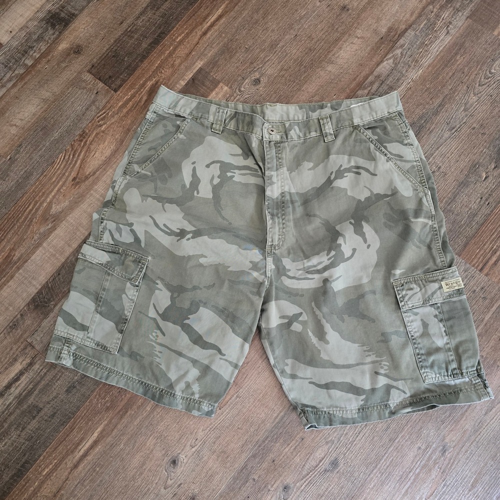 Wrangler Camo Cargo Shorts Mens 40 Green‎ Tiger Stripe Utility MJMH32071